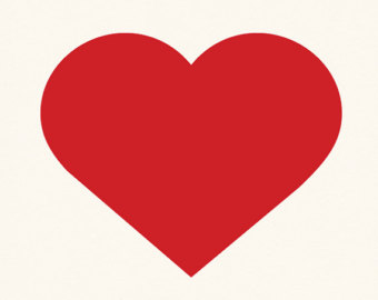 red heart print