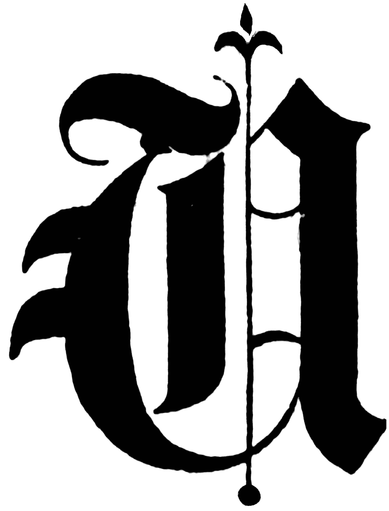 U, Old English fancy text | ClipArt ETC