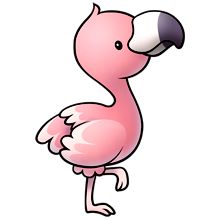 Pink Flamingo Cartoon Clipart