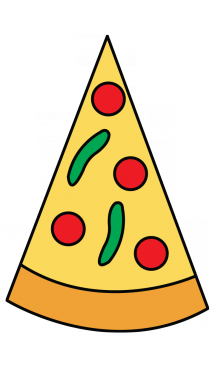 How to Draw a Slice of Pizza, Food, Easy Step-by-Step Drawing Tutorial