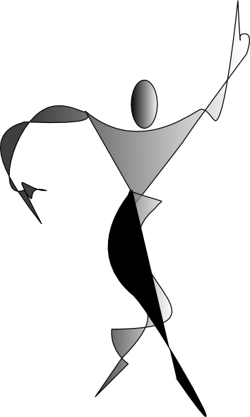 Expressionist Male Silouhette clip art Free Vector