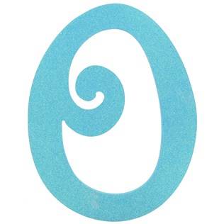11 1/2" Turquoise Glitter Letter - O at Hobby Lobby - 27817652