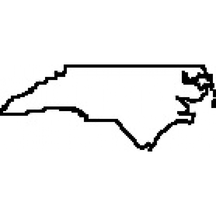 Teacher State of North Carolina Outline Map Rubber Stamp