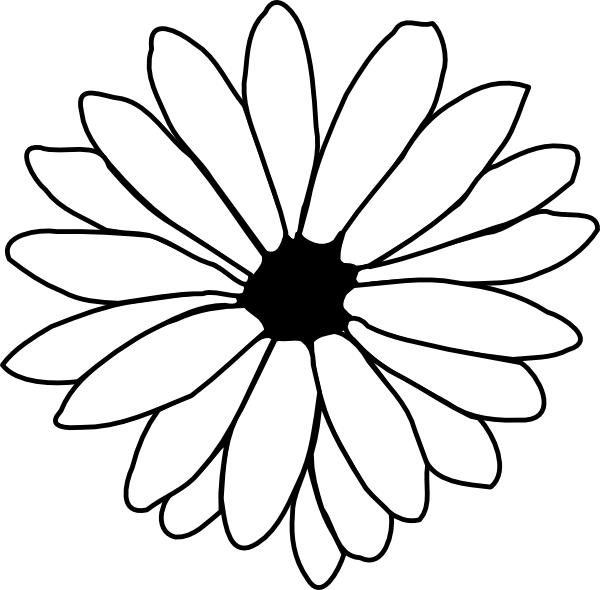 Flower Outline clip art Free Vector