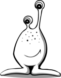 comic alien - vector Clip Art
