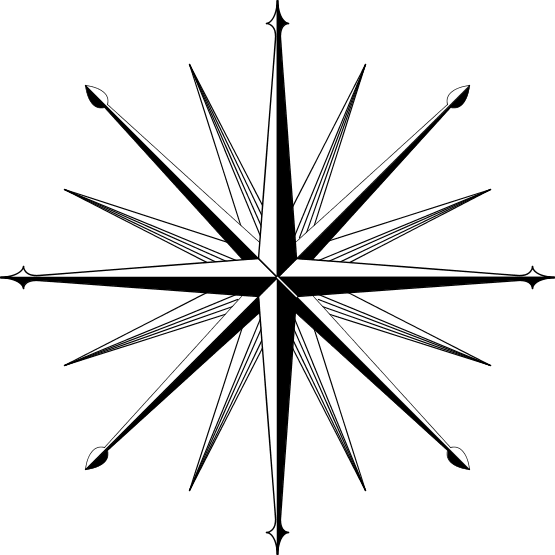 Wind Rose Compass Rose Flowers 2011 Clip Art SVG openclipart.org ...