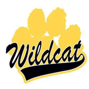 Gold Yellow Wildcat Paw Print