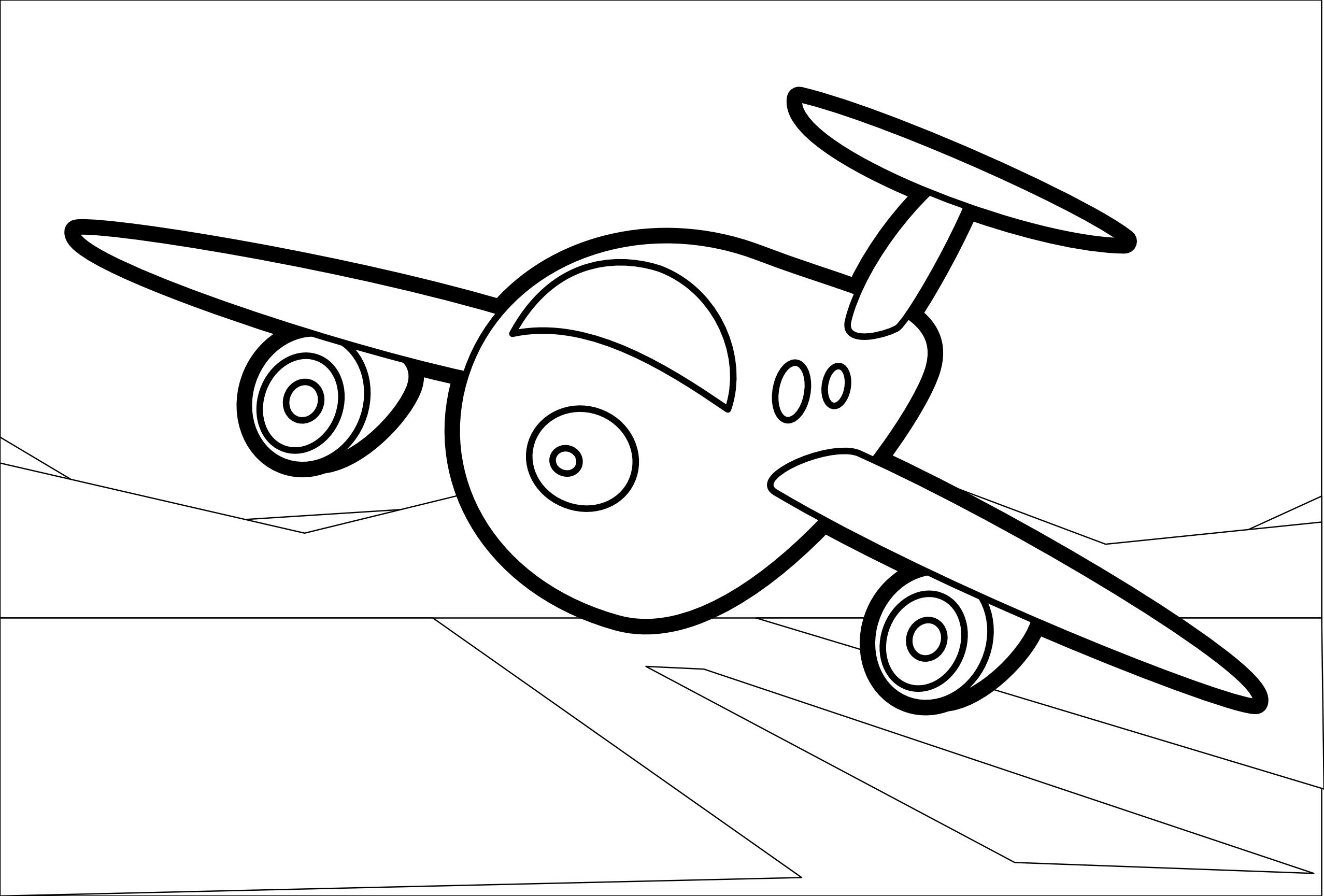 Clip Art: Klsgfx Bigplane 2 Coloring Book ...