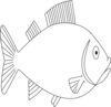 1,018 views Fish Outline 3 clip art - vector clip art online, royalty free ...