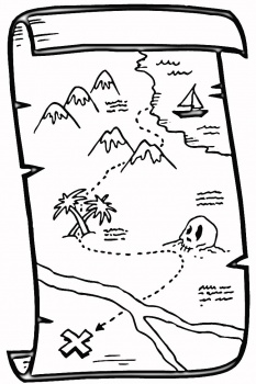 Treasure map colouring