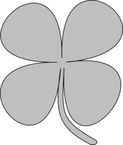 Shamrock Outline clip art - vector clip art online, royalty free ...