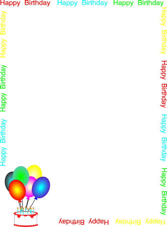 Free Birthday Borders for Invitations and Other Birthday Projects