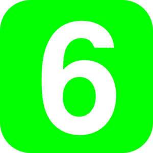 Number 6 Green clip art - vector clip art online, royalty free ...