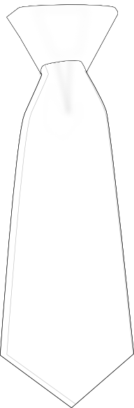 Black Outline White Tie clip art - vector clip art online, royalty ...