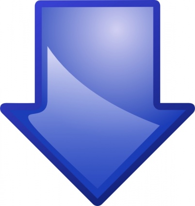 Download Arrow Blue Down clip art Vector Free