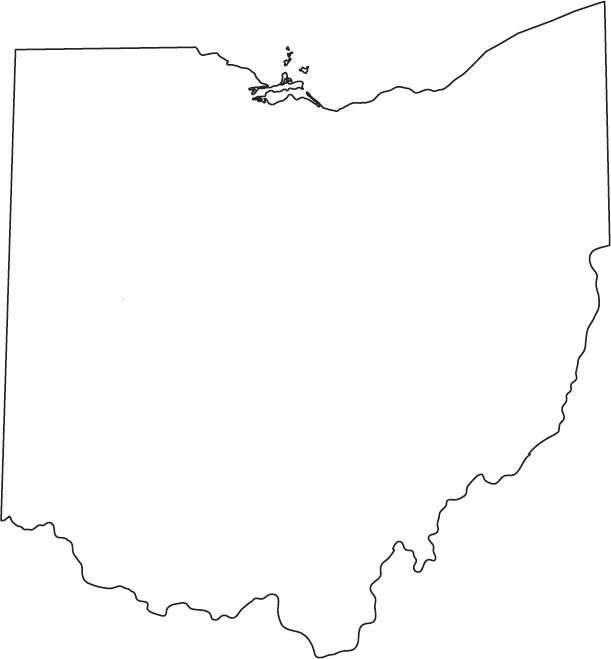 outline map of ohio