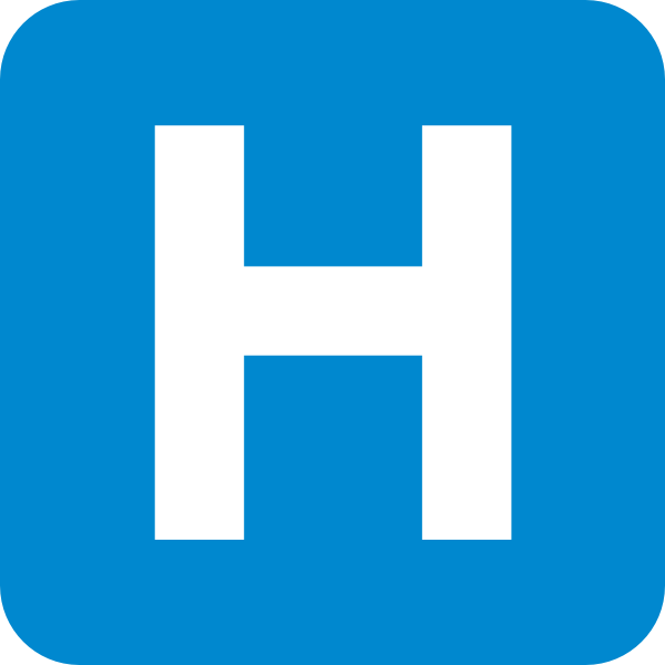Hospital Road Sign Clip Art - vector clip art online ...