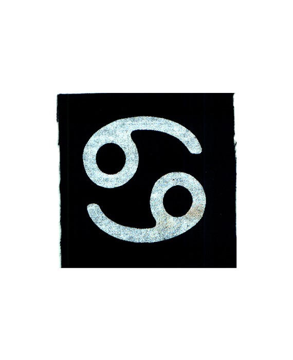 Cancer astrological symbol canvas punk patch by SteamPatchCompany
