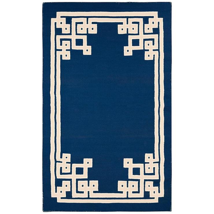 Surya Alameda Santorini Sapphire Blue Hand Woven Rug I Zinc Door