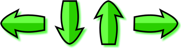 cartoon arrows left right up down - vector Clip Art