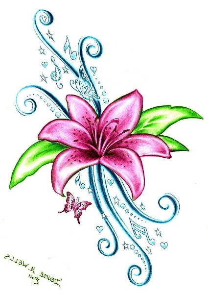 61+ Lily Flowers Tattoos Collection
