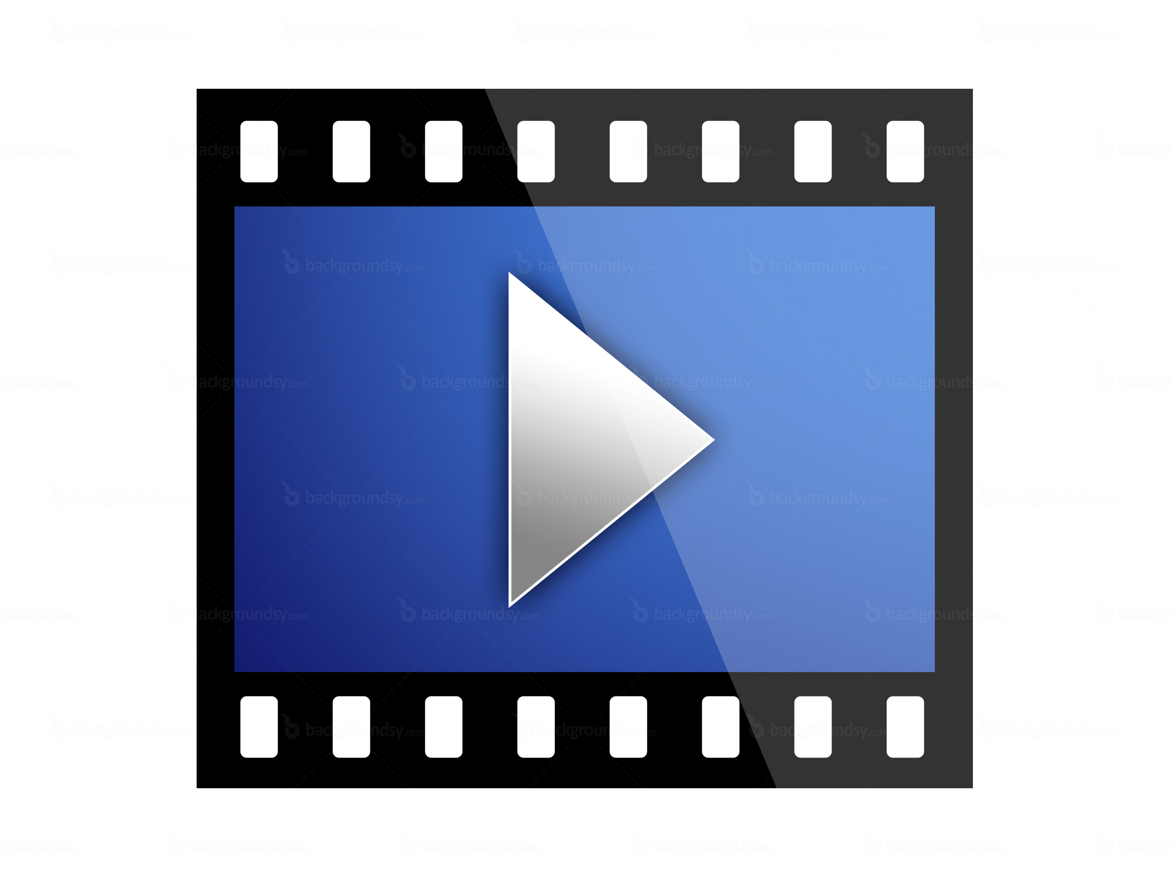 Colored play icon clipart transparent background