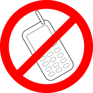 Clipart no cellphone sign