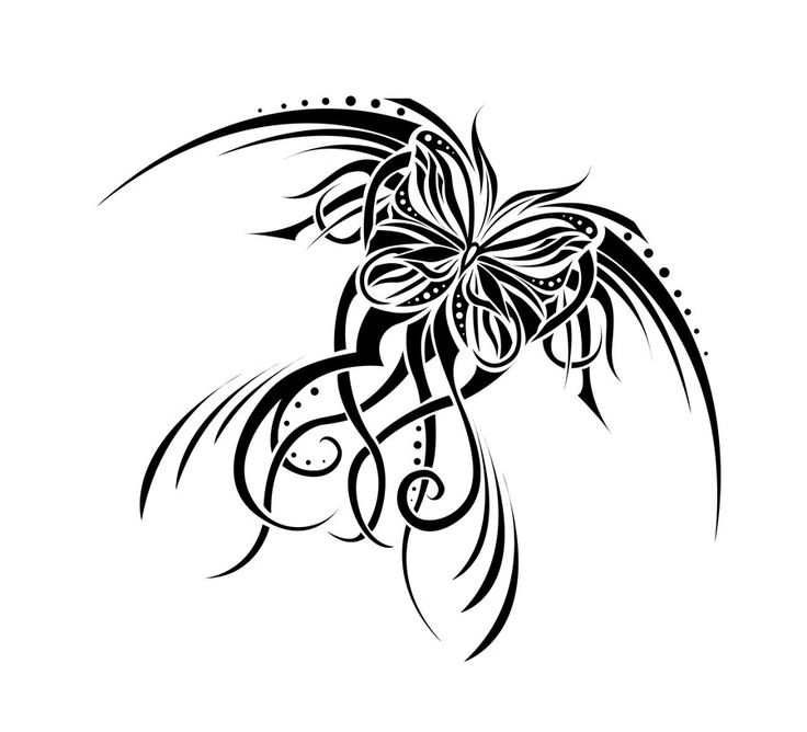 Tribal Butterfly Tattoo | Tribal ...