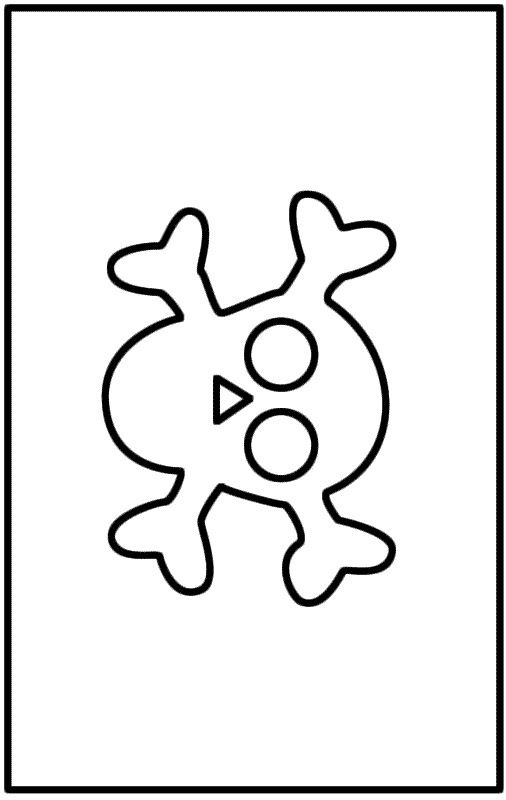 Pirate Flag with Skull (Landscape) - Coloring Page (Pirates)