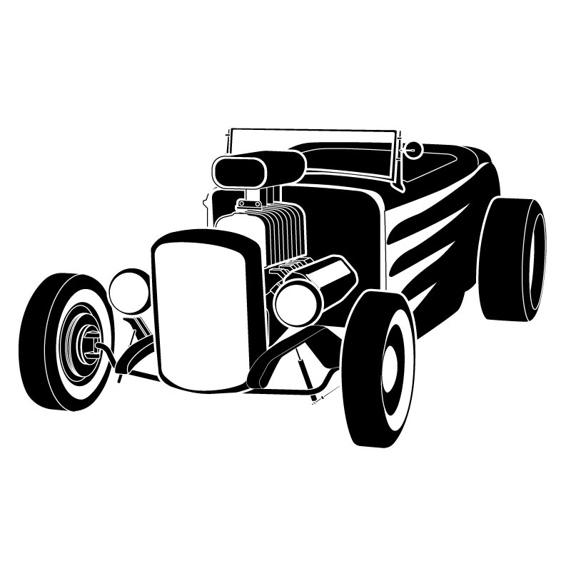 Hot rod clipart vector