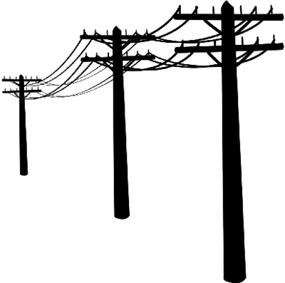 Telephone line clipart