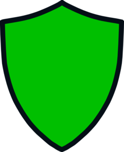 Green And Black Shield Clip Art - vector clip art ...