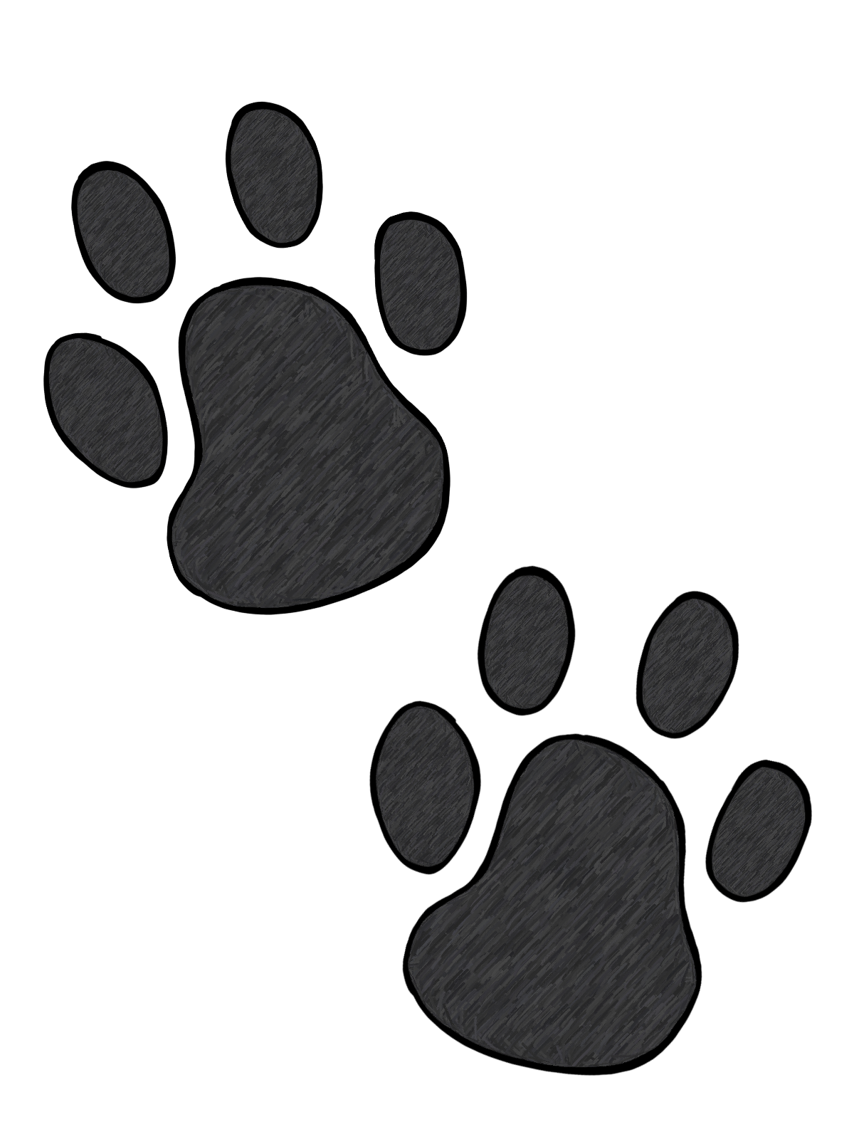 Dog paw print stamps dog dog paw prints dog clip art clipartcow 2 ...
