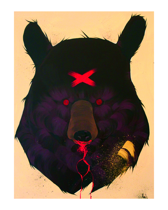 Grizzly GiclÃ©e (Digital Print) by Angry Woebots (... | Trampt Library