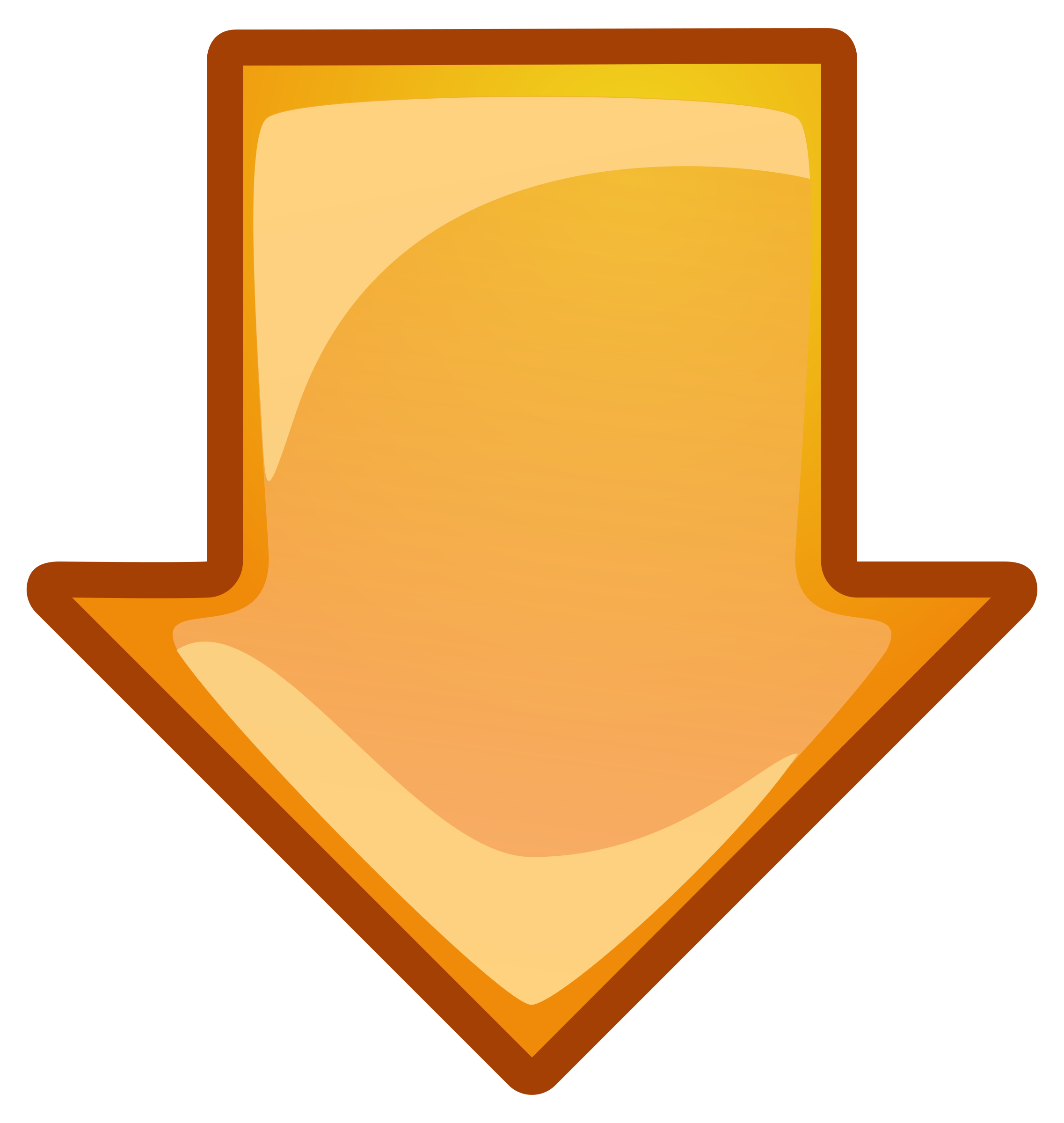Clipart - arrow-orange-down