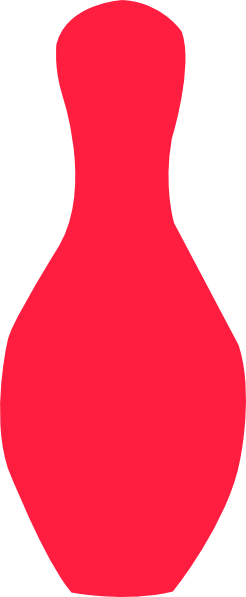 Single bowling pin clipart
