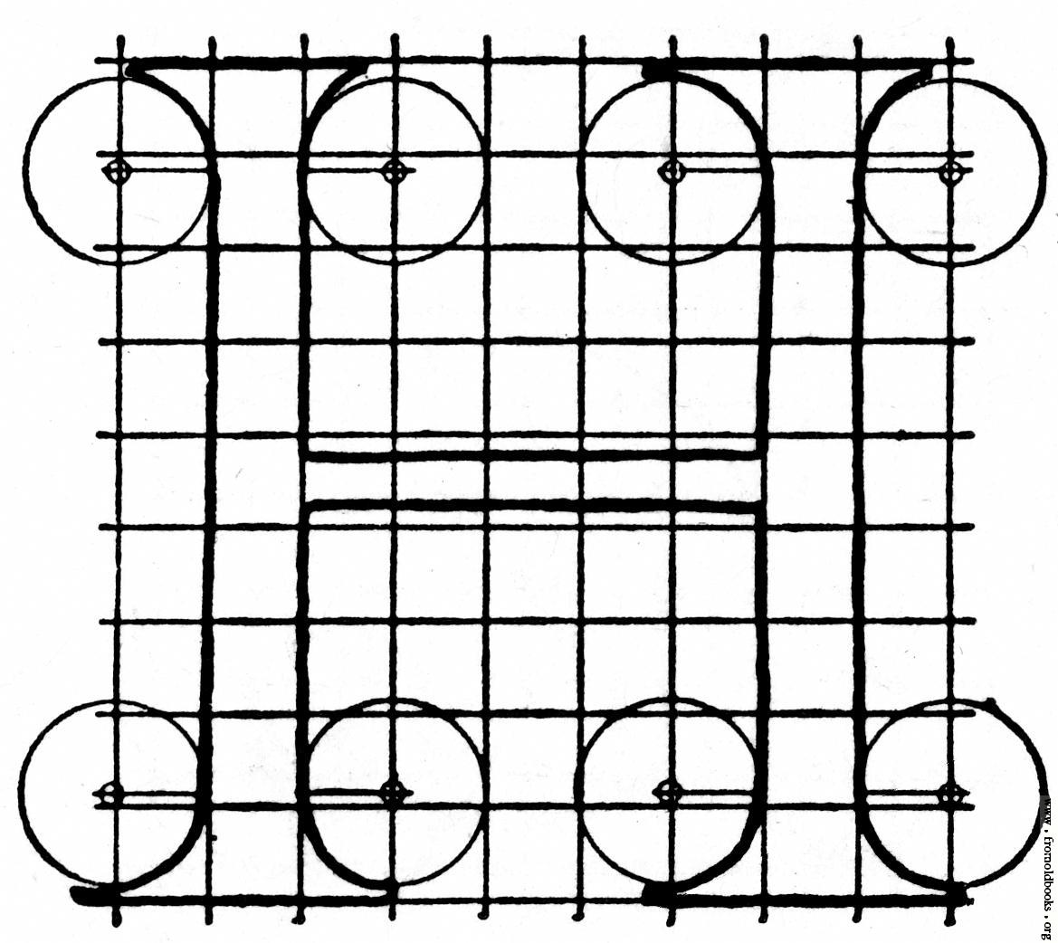 Letter H from “Alphabet after Serlio” [image 500x445 pixels]