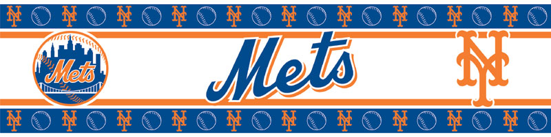 MLB New York Mets Wall Border - Baseball Border Peel-n-Stick Roll