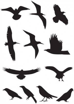 Bird silhouette vector art free Free vector for free download ...