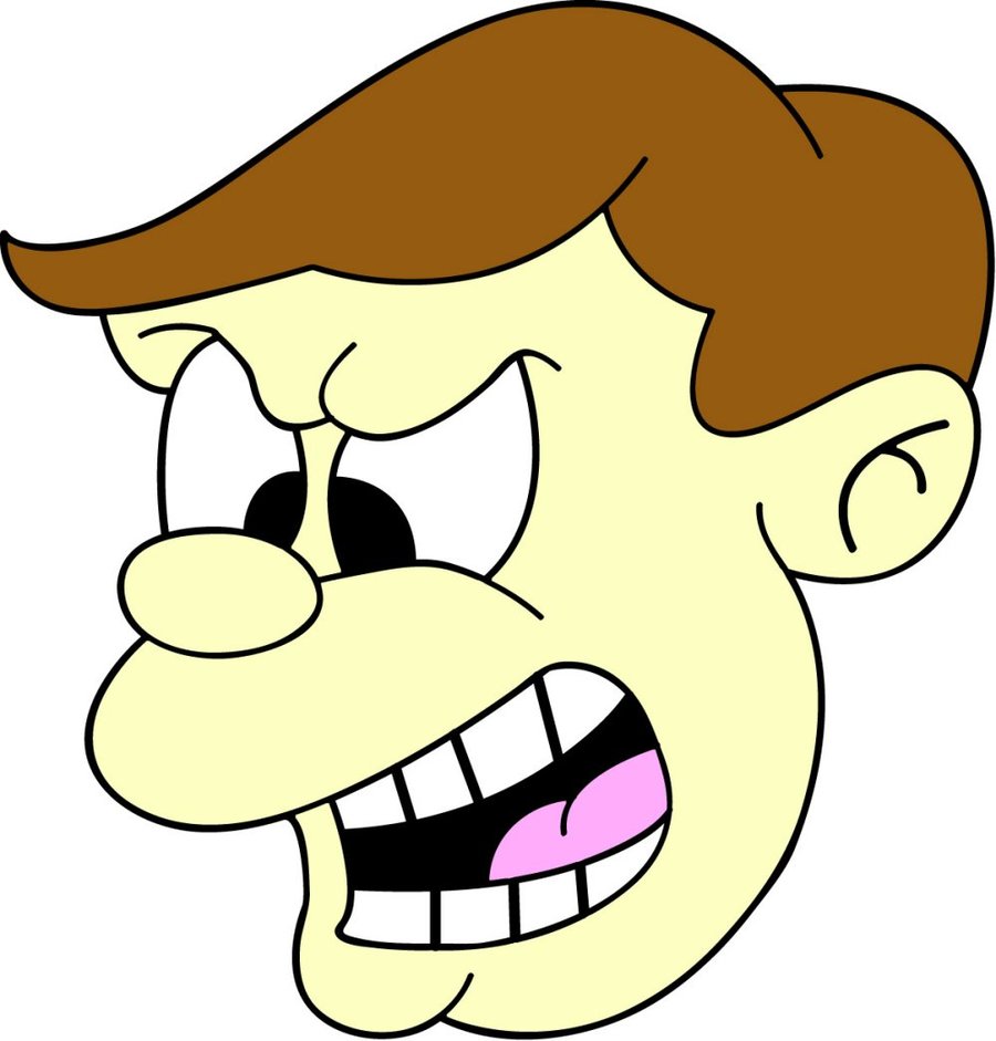 Very Angry Face Cartoon