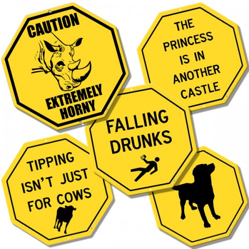 Caution Signs - Kolorcoat™ Metal Bar Signs