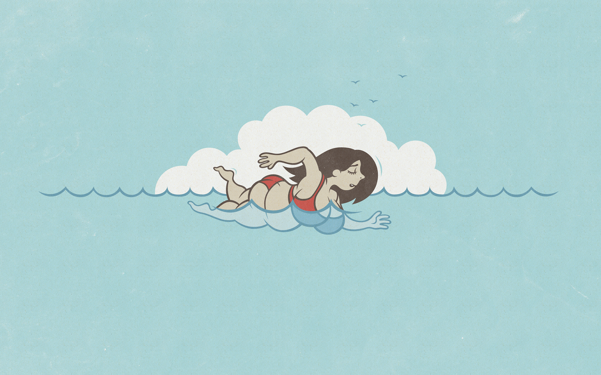 Swimming Woman Cartoon ...
