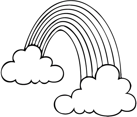 Rainbow Clipart Black And White - Free Clipart Images
