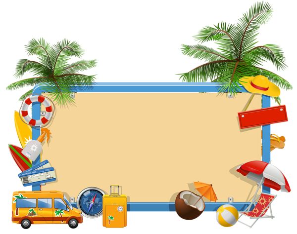 Vacation border clipart
