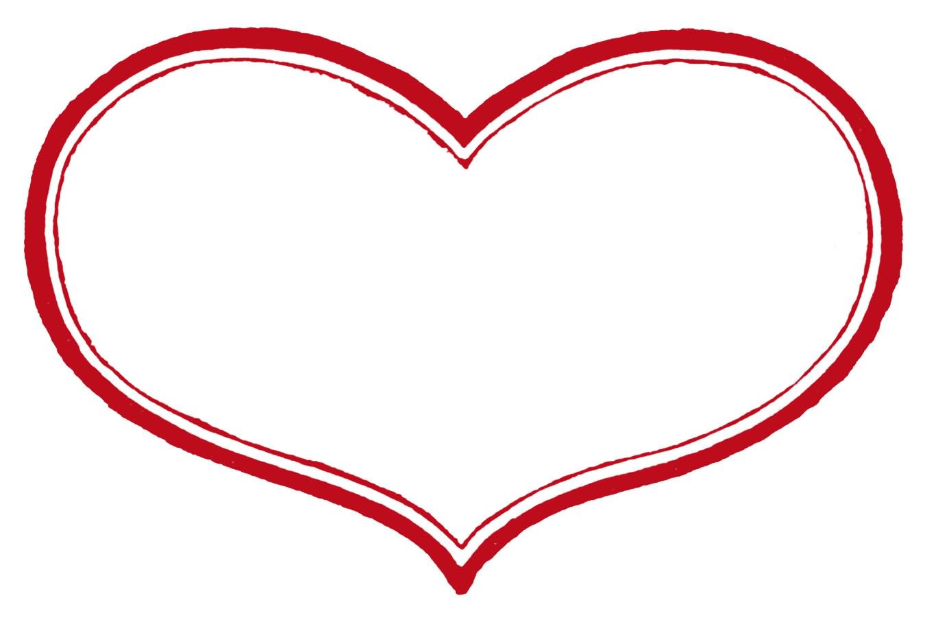 Outline Of Hearts - ClipArt Best