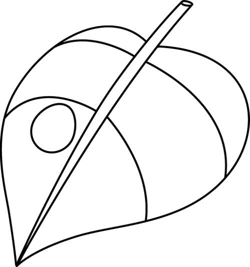 Leaves Clipart Black And White