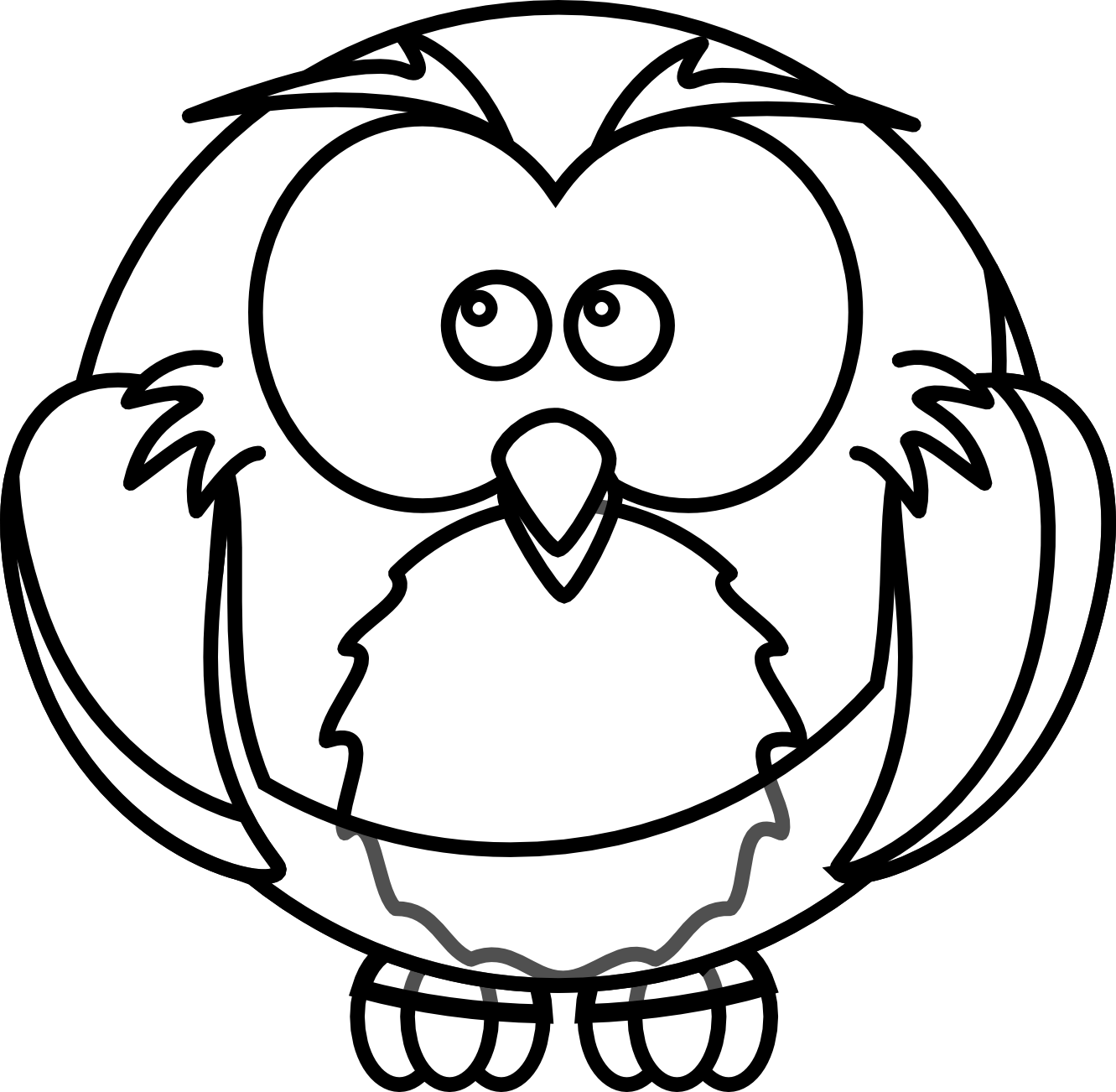Owl Clip Art Black And White