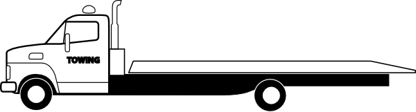 Tow truck clipart outline