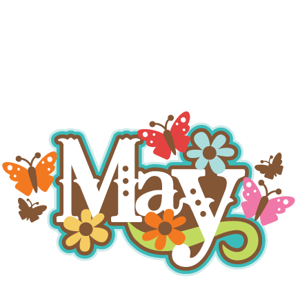 May calendar title clipart