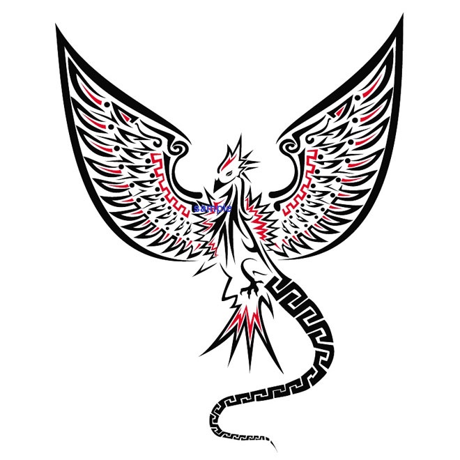 RED & BLACK DRAGON CROSS STITCH CHART